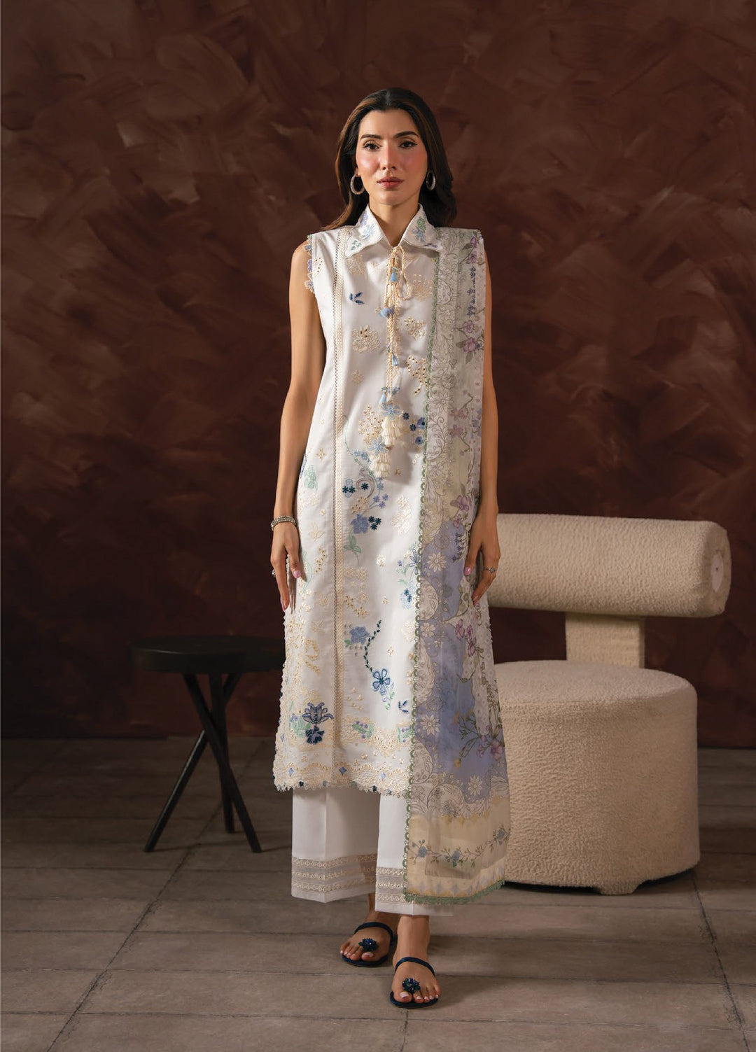 Seran Unstitched Embroidered Lawn 3 Piece Suit SN26ULLE Lyra D-05 - Eid Collection