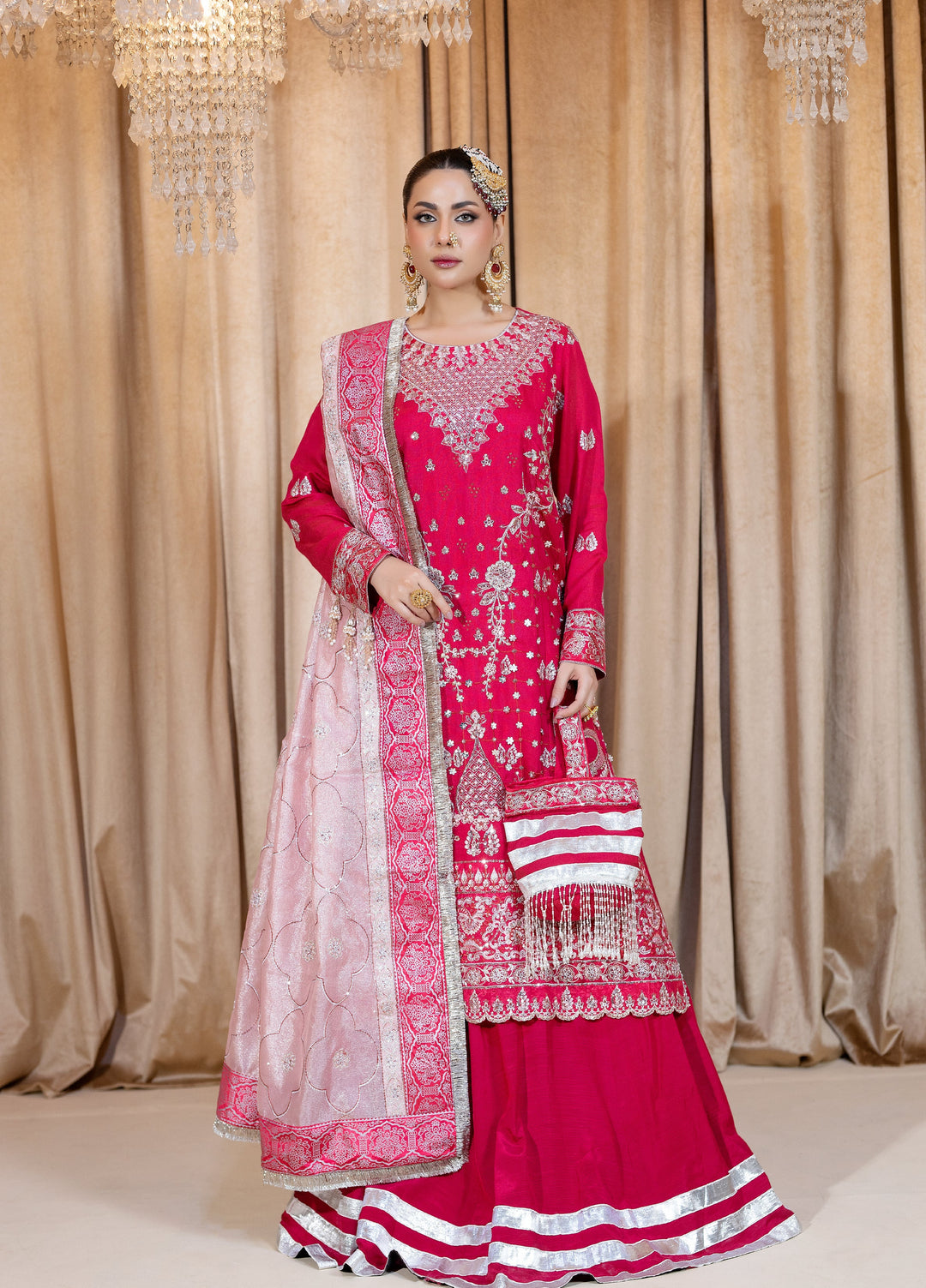 Maah-e-Noor Raum by Sarb Unstitched Embroidered Khaadi Net 3 Piece Suit RS26UMN MWF-05 - Wedding Collection