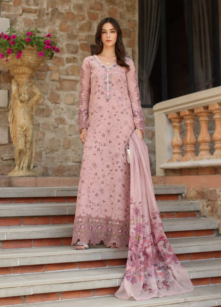 Noor by Saadia Asad Unstitched Embroidered Luxury Lawn 3 Piece Suit SA26UNL D1B-SORINA - Eid Collection