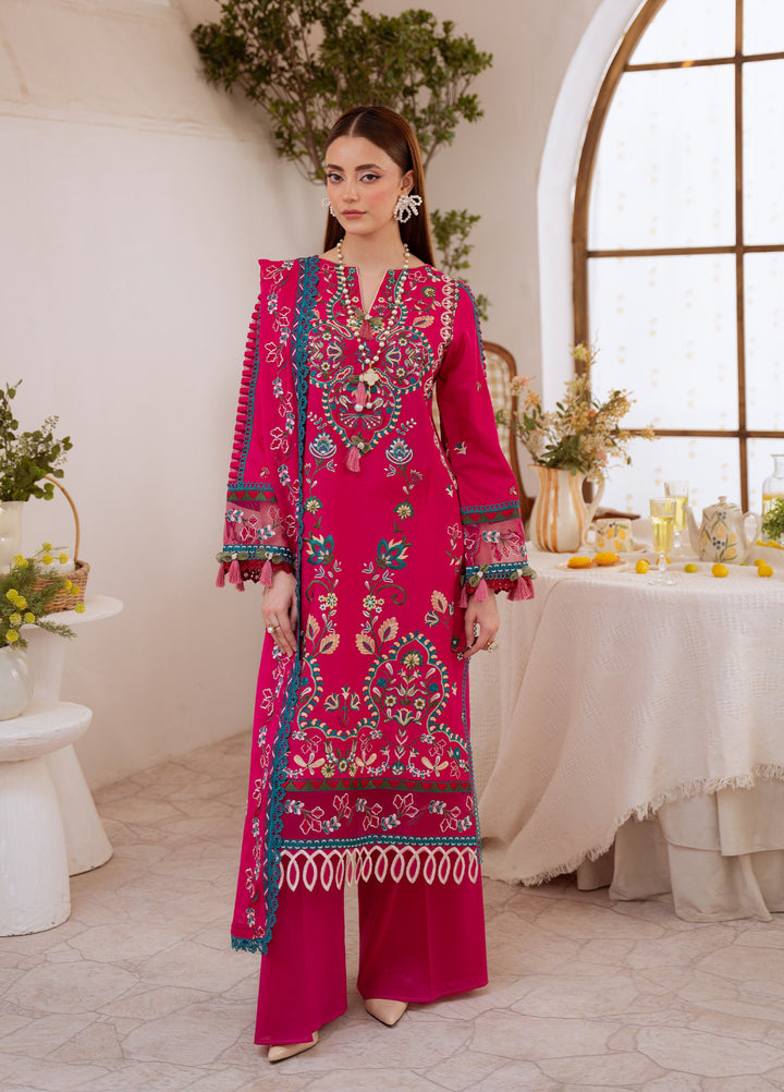Shanaya by Mahnur Unstitched Lawn Embroidered 3 Piece Suit MN26US SN-07 - Summer Collection