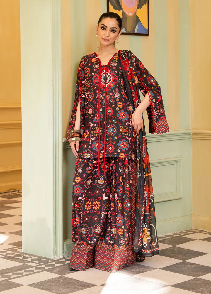 Retro by Maria Osama Khan RTW Printed Grip 3 Piece Suit MOK26PR Eliora - Casual Collection