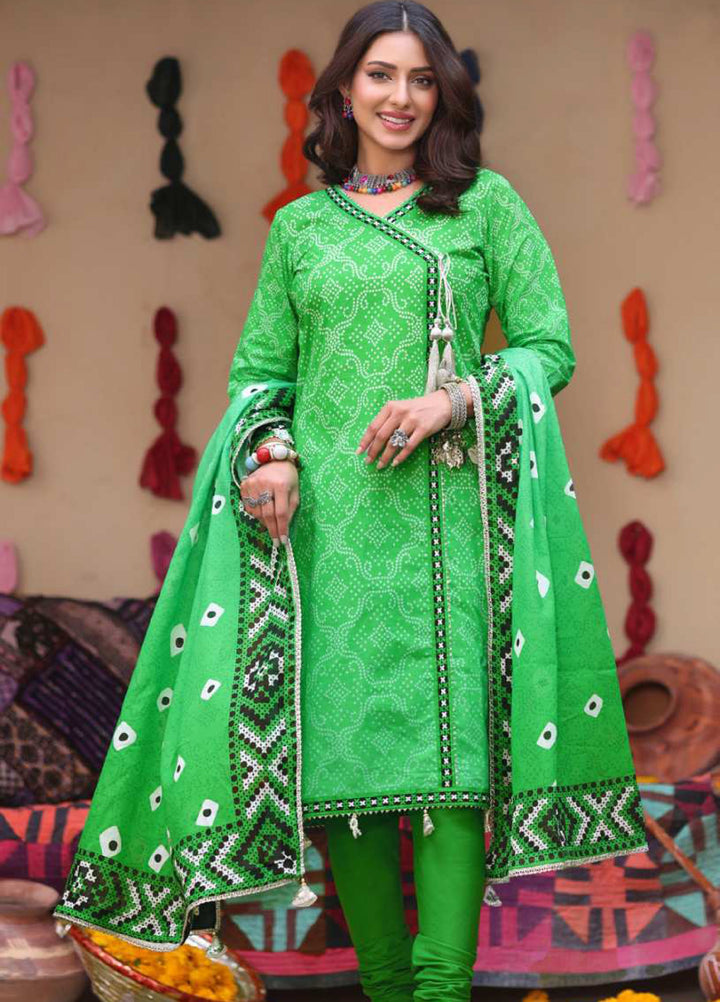 Heritage Series by AL Zohaib Unstitched Printed Chunri Lawn 3 Piece Suit AZ26UCH D-4 - Festive Collection