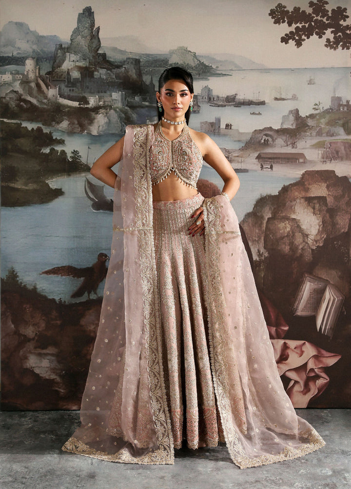 Seraphine by Zarposh Unstitched Embroidered Velvet 3 Piece Suit Celeste - Wedding Collection