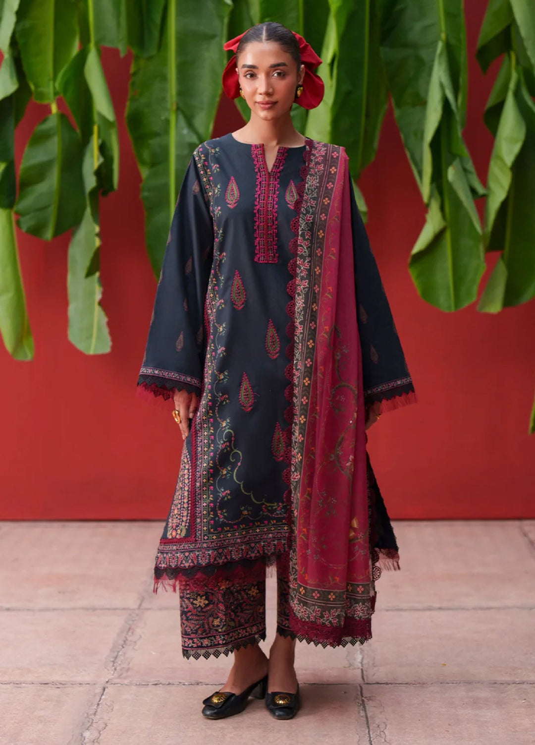 Laanem by Saira Rizwan Unstitched Embroidered Lawn 3 Piece Suit SR26ULL AZAI-A - Summer Collection