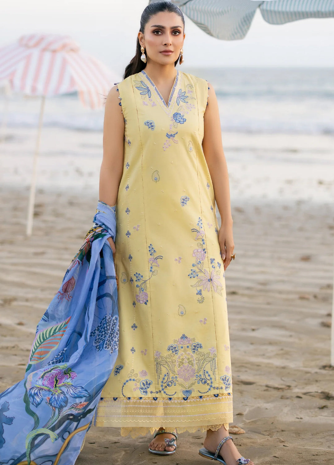 Afsanah by Seran Unstitched Embroidered Lawn 3 Piece Suit SN26UAVII D7-AREEN - Summer Collection