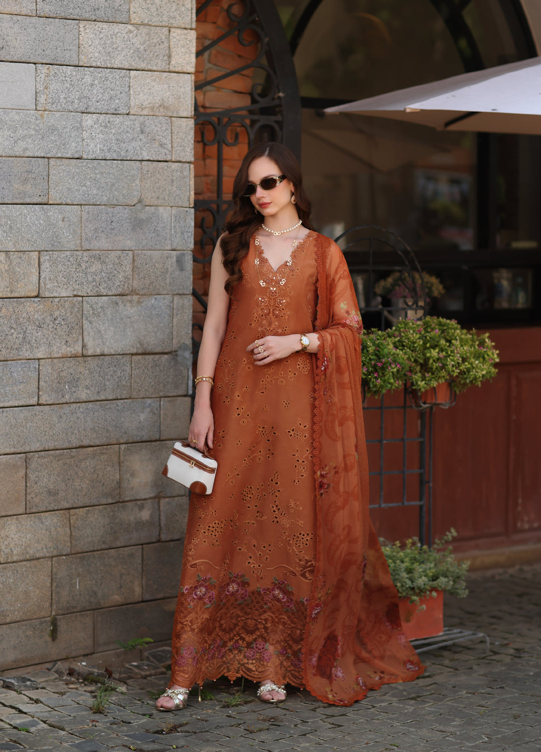 Noor by Saadia Asad Unstitched Embroidered Laserkari Lawn 3 Piece Suit SA26ULNL D6 - Lawn Collection