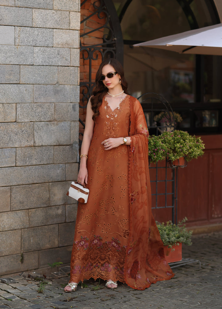 Noor by Saadia Asad Unstitched Embroidered Laserkari Lawn 3 Piece Suit SA26ULNL D6 - Lawn Collection
