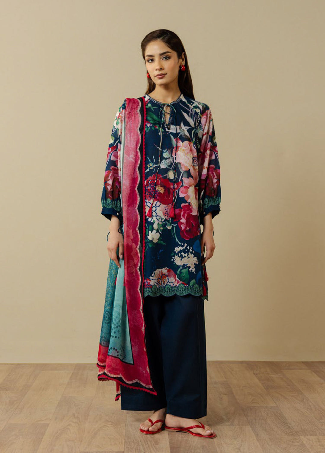 Coco by Zara Shahjahan Unstitched Printed Lawn 3 Piece Suit CZS26UPL AVENA-3A - Summer Collection
