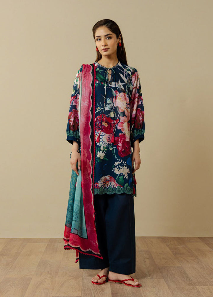 Coco by Zara Shahjahan Unstitched Printed Lawn 3 Piece Suit CZS26UPL AVENA-3A - Summer Collection