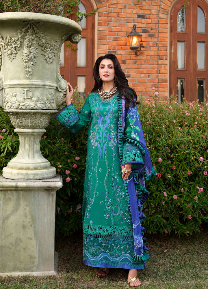 AMoi by Mushq Unstitched Embroidered Luxury Lawn 3 Piece Suit MU26AHL D-4 Blooming Romance - Summer Collection