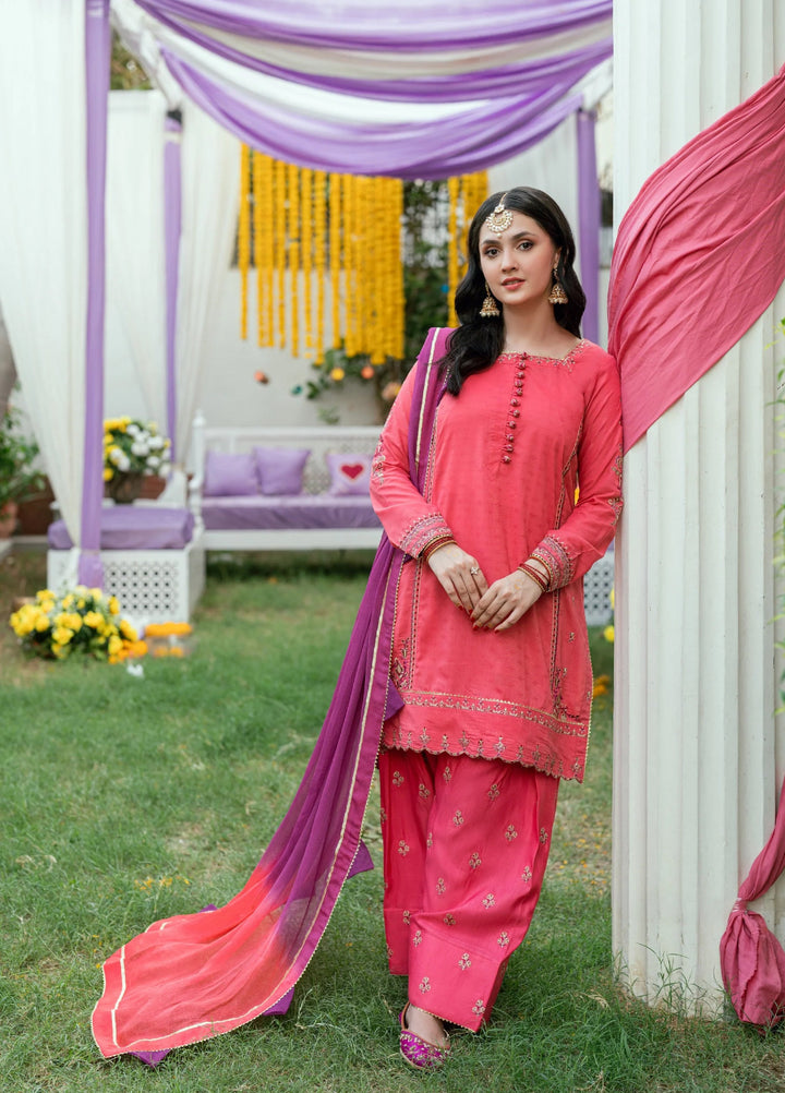 Omal by Komal Pret 3 Piece Dobby Suit Dilruba- Festive Collection