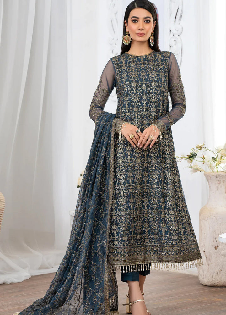 Zarif Women Unstitched Embroidered Net 3 Piece Suit ZR26UFC ZLM 07 MEYSA - Festive Collection