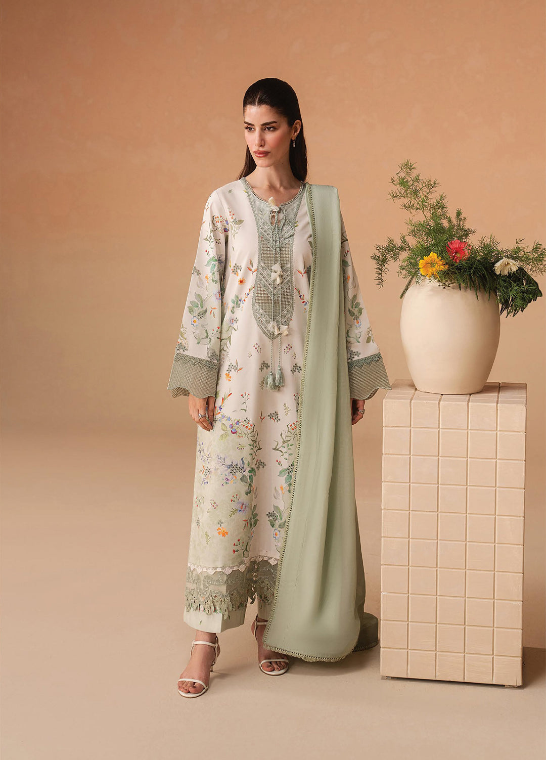 Haze A Prints by Afrozeh Unstitched Embroidered Lawn 3 Piece Suit AF26UAP Vesperd FWU-116 - Summer Collection
