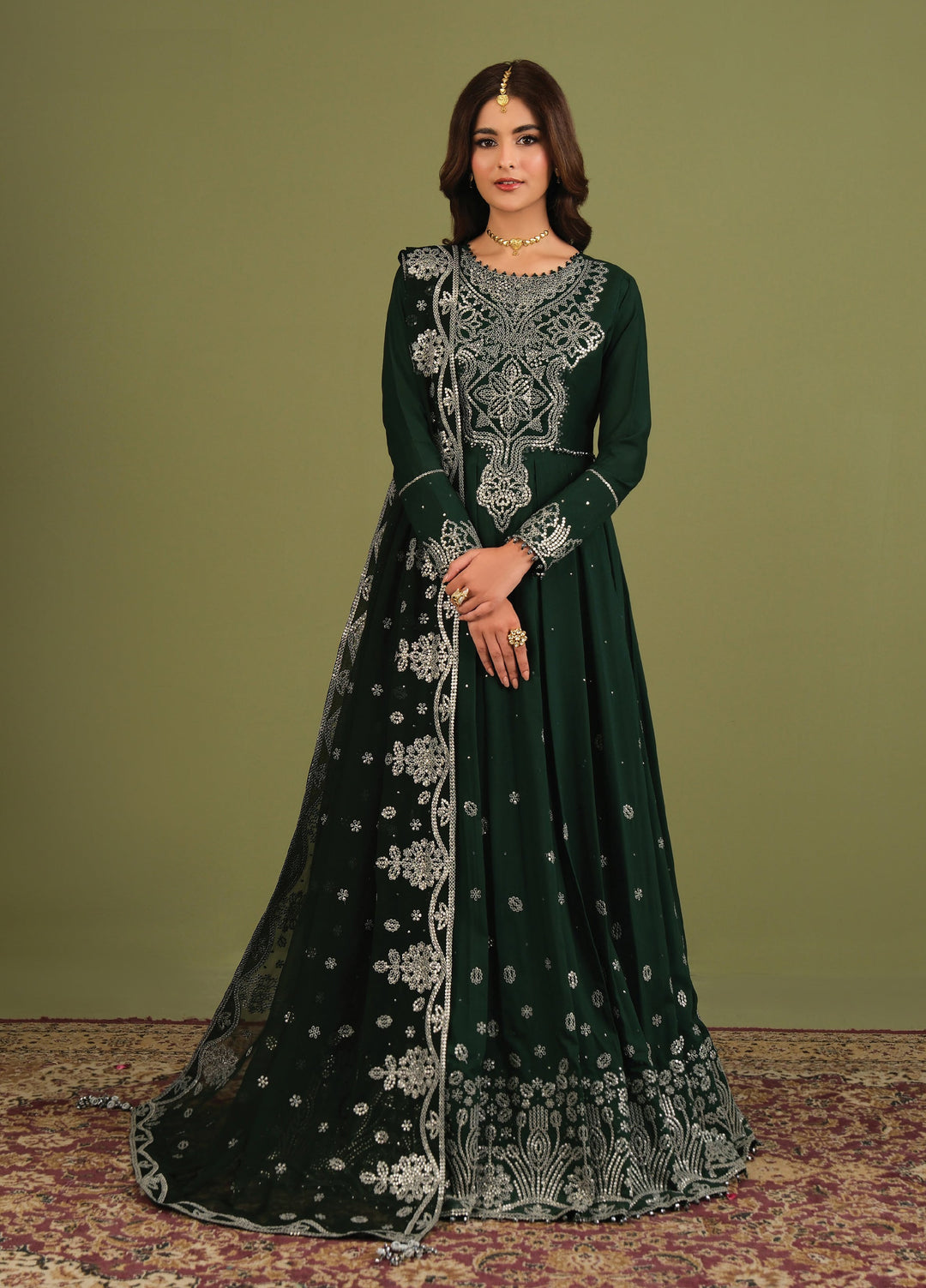 Alizeh Luxe Unstitched Raw Silk Embroidered 3 Piece Suit AFB26UL D-06 Alice - Winter Collection