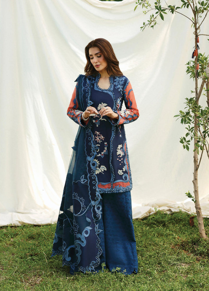 A-Lawn by Afrozeh Unstitched Embroidered Lawn 3 Piece Suit AF26UAL Avaia FWU-0062-3PO - Eid Collection