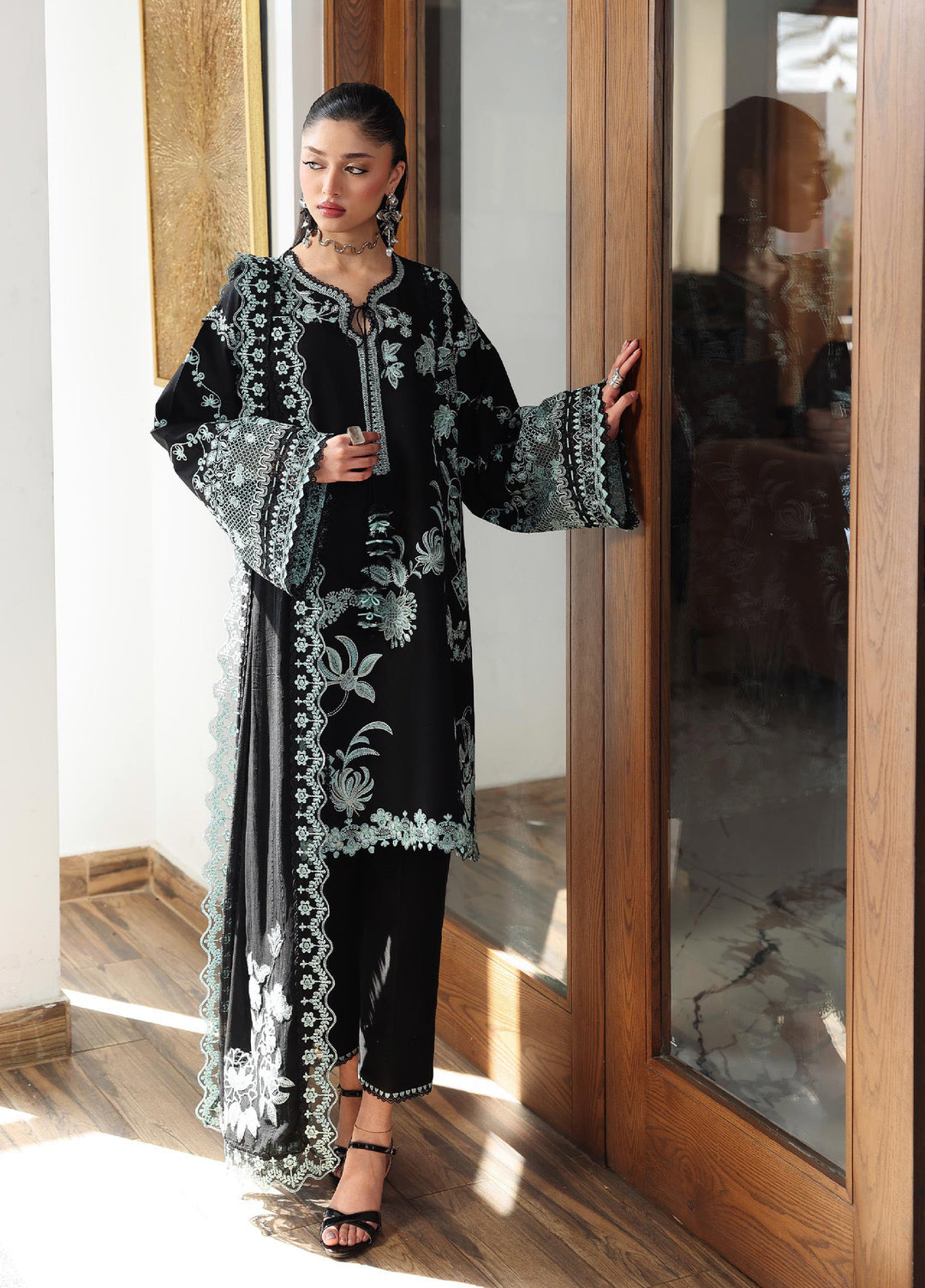 Q Line by Qalamkar Unstitched Embroidered Lawn 3 Piece Suit QLK26ULQ SANA QKL-6 - Festive Collection