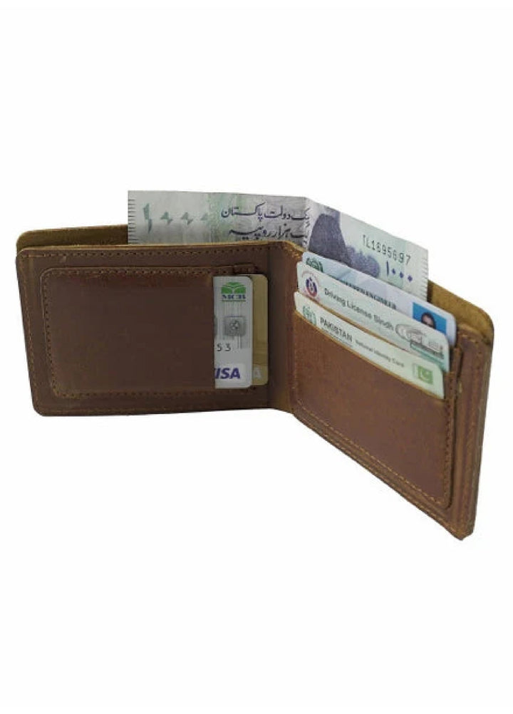 Vintage by Jild Mens Genuine Vintage Leather Wallet-BROWN S3 - Wallets Collection