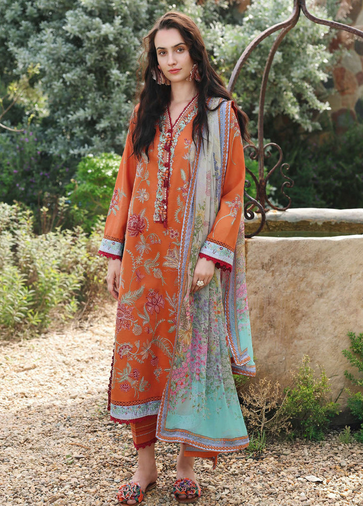 The Secret Garden by Mushq Unstitched Embroidered Lawn 3 Piece Suit MU26USG Rosearie Dream HUNSS260409 - Festive Collection