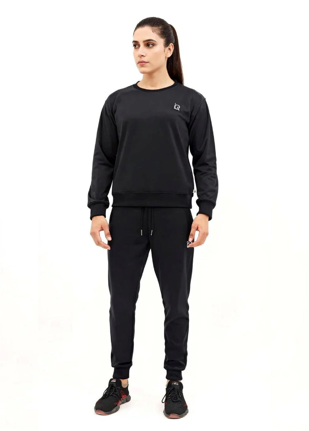 IQ Exclusive Women Winter Track Suit W-Black IQ Sweatshirt Tracksuit