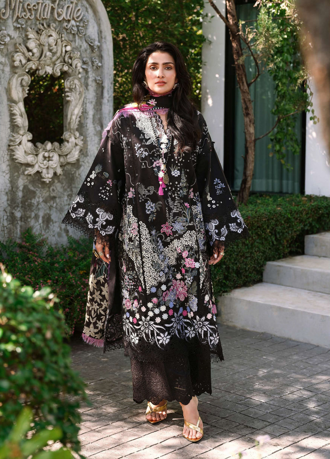 AMoi by Mushq Unstitched Embroidered Luxury Lawn 3 Piece Suit MU26AHL D-9 Gentle Breeze - Summer Collection