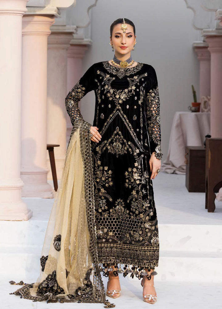 Andaz E Makhmal by Zebtan Unstitched Velvet ZB25 ZAM-10 - Festive Collection