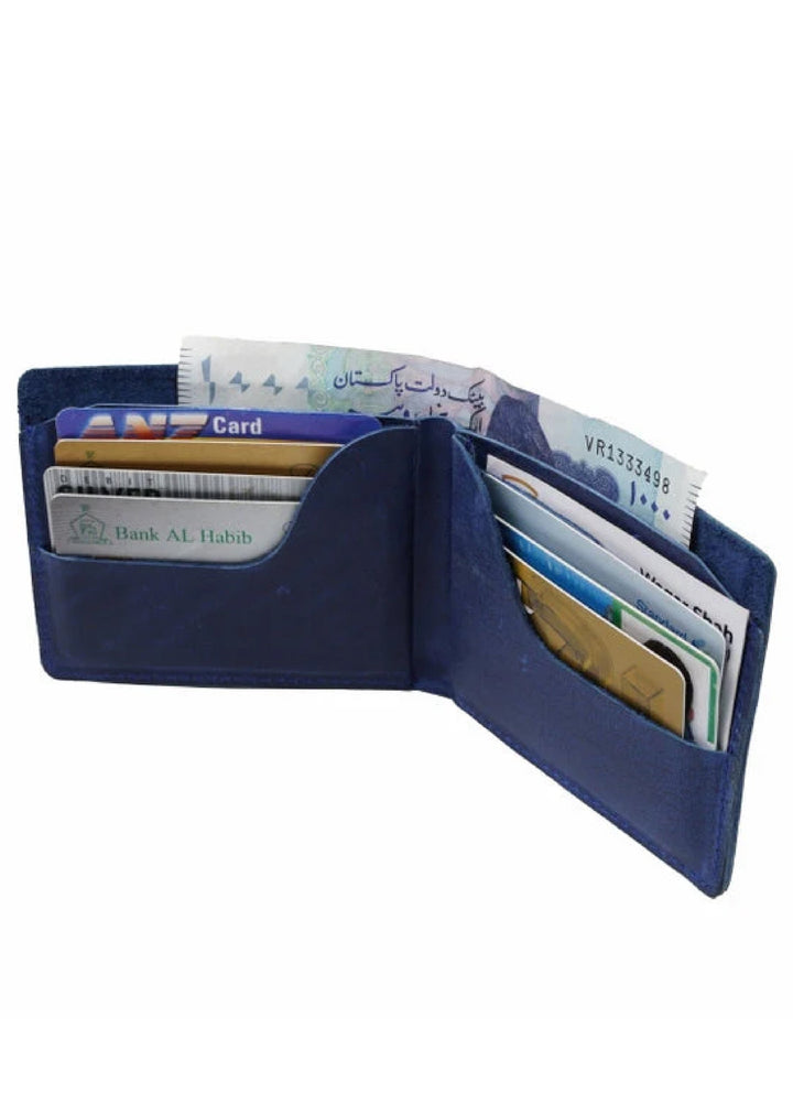 Vintage by Jild Mens Genuine Vintage Leather Wallet-BLUE BERRY S2 - Wallets Collection