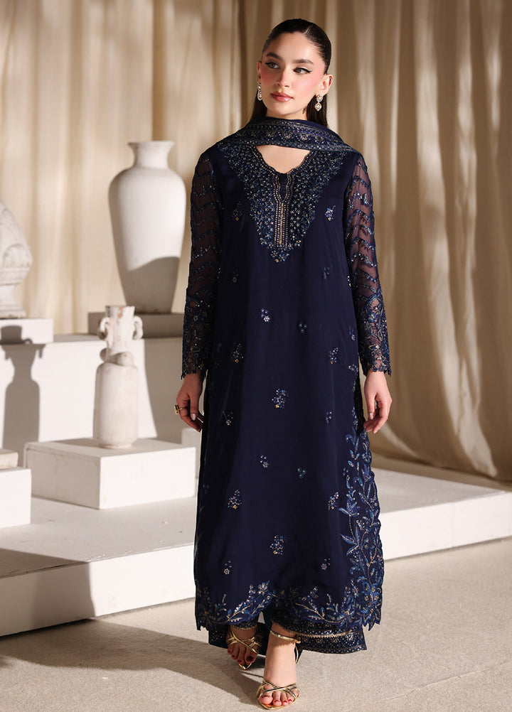 Azure Unstitched Embroidered Chiffon 3 Piece Suit AZ26ULC Nova Night - Festive Collection