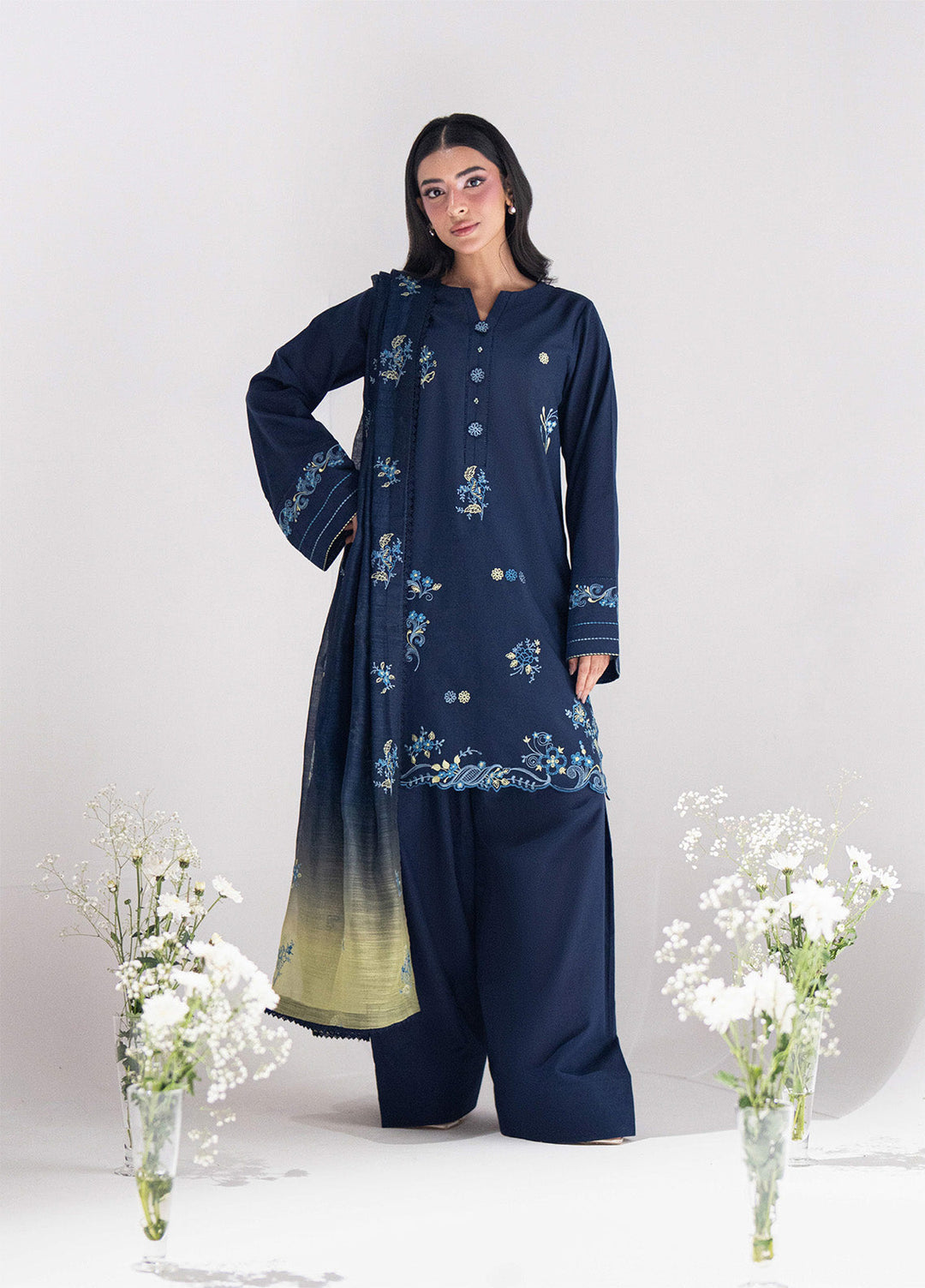 Blush N Bliss by Sahane Women RTW Embroidered Lawn 3 Piece Suit Moonberry LP63004 Casual Collection