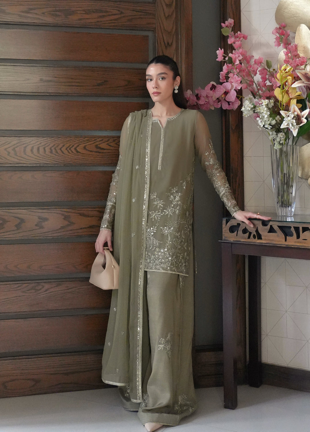 Maison d'or by Sahane Unstitched Embroidered Chiffon 3 Piece Suit CT-27003 CHELYE - Festive Collection