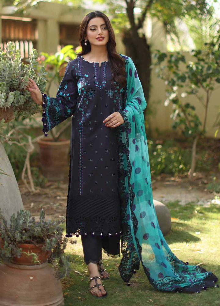 Combination by Charizma Unstitched Embroidered Luxury Lawn 3 Piece Suit CHR26UC CC6-01 - Summer Collection
