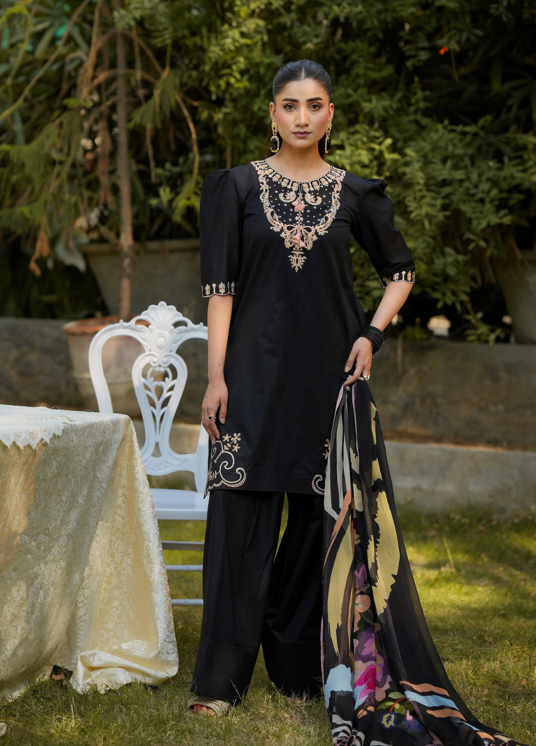 Daily Luxe by Huma Gul Unstitched Printed Lawn 3 Piece Suit ZARIAHHG-1103 - Casual Collection