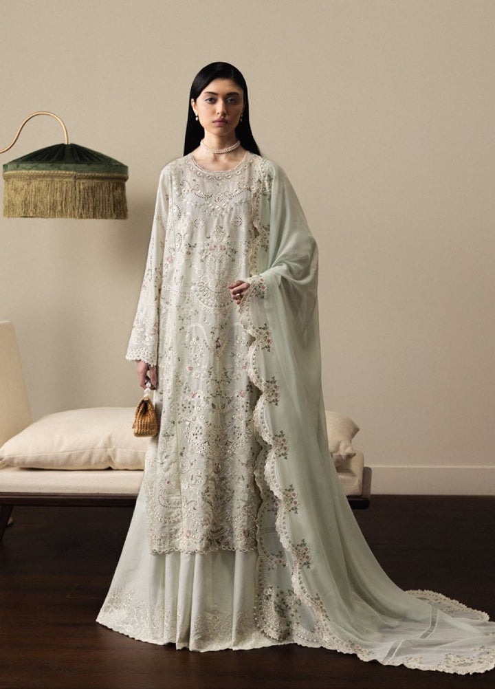 Satori by Zara Shahjahan Unstitched Embroidered Lawn 3 Piece Suit ZS26USL D-4 AOIHA - Summer Collection