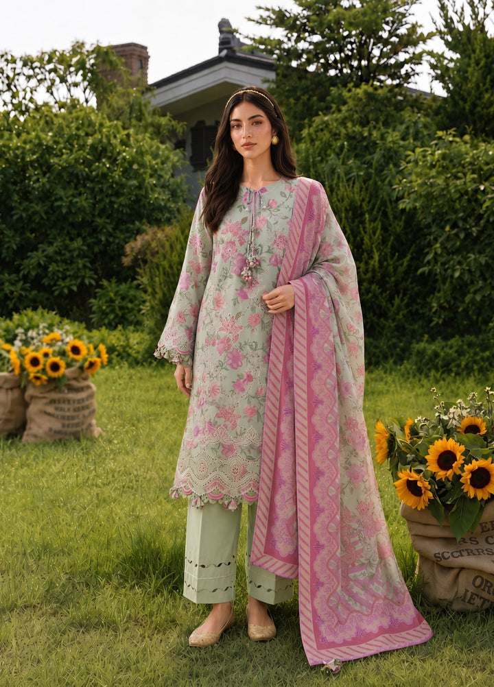Zellbury Unstitched Embroidered Cotton 3 Piece Suit ZB26UCC WUS26E34098 - Casual Collection