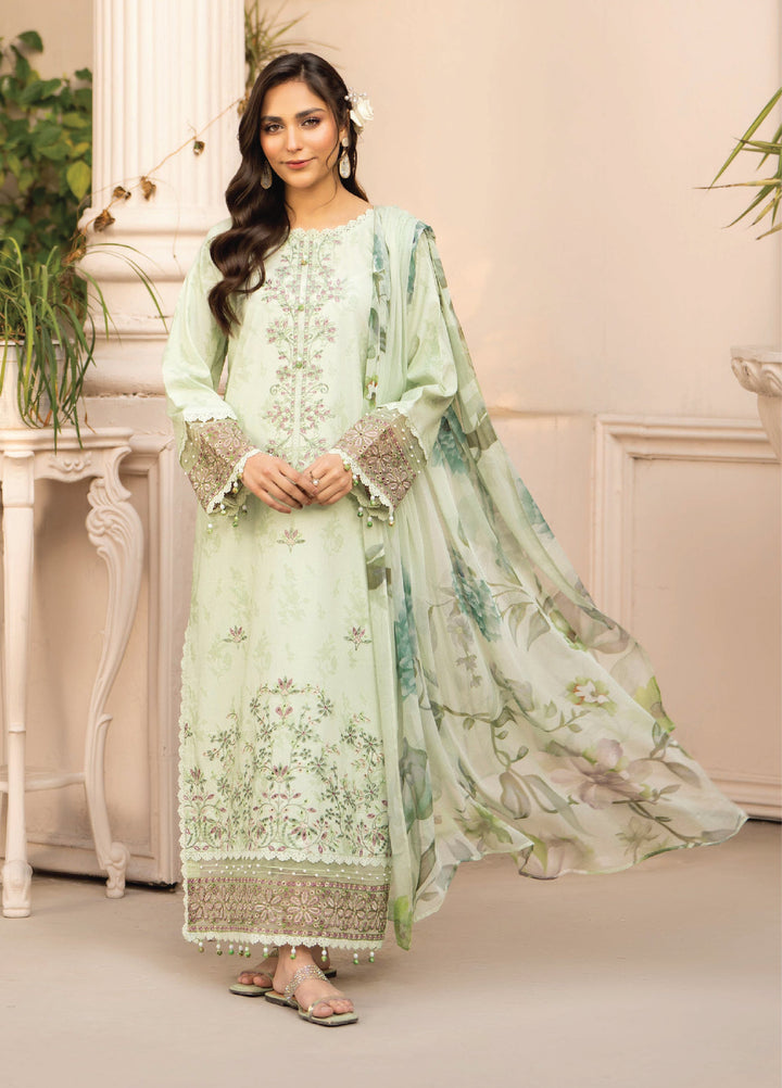 Summer Breeze by Humdum Unstitched Embroidered Lawn 3 Piece Suit HB26USB D-11 - Summer Collection