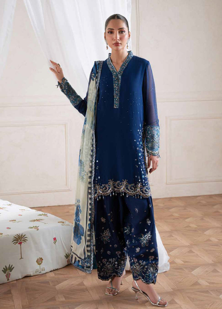 Amaya by Nureh Unstitched Embroidered Chiffon 4 Piece Suit NU26UCA AM-37 - Festive Collection