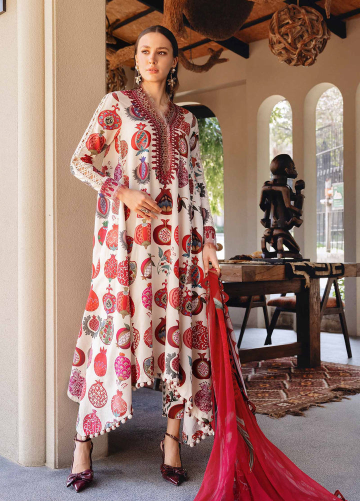 M Prints by Maria B Unstitched Printed Lawn 3 Piece Suit MB26UMP D-03 A - Summer Collection