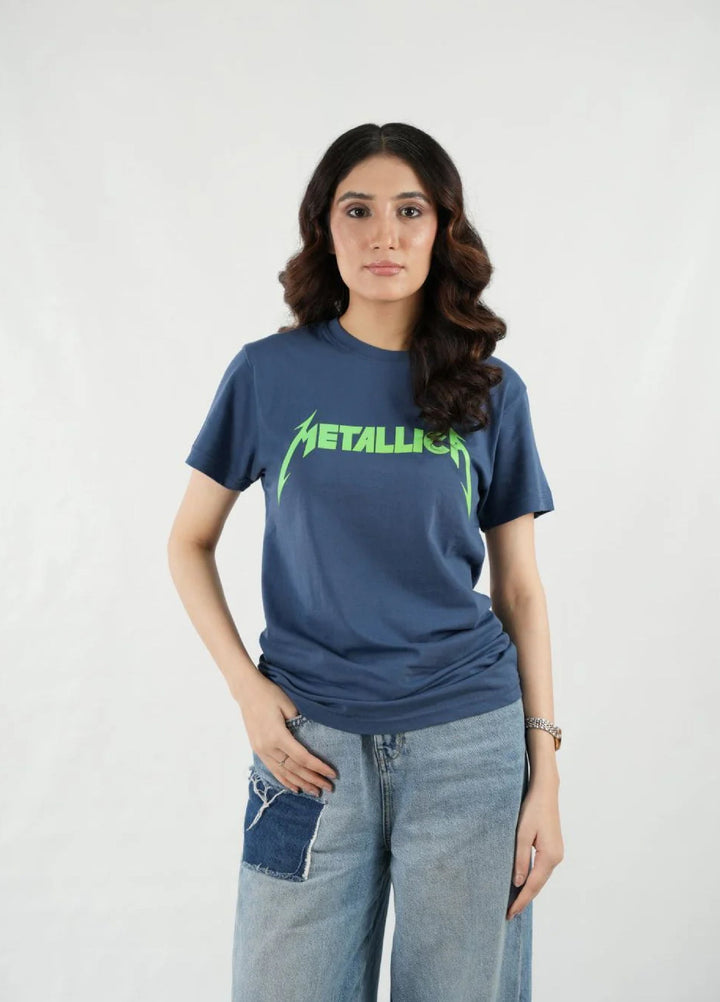 Mercato RTW Solids Cotton 1 Piece Round Neck Navy Blue Shirt