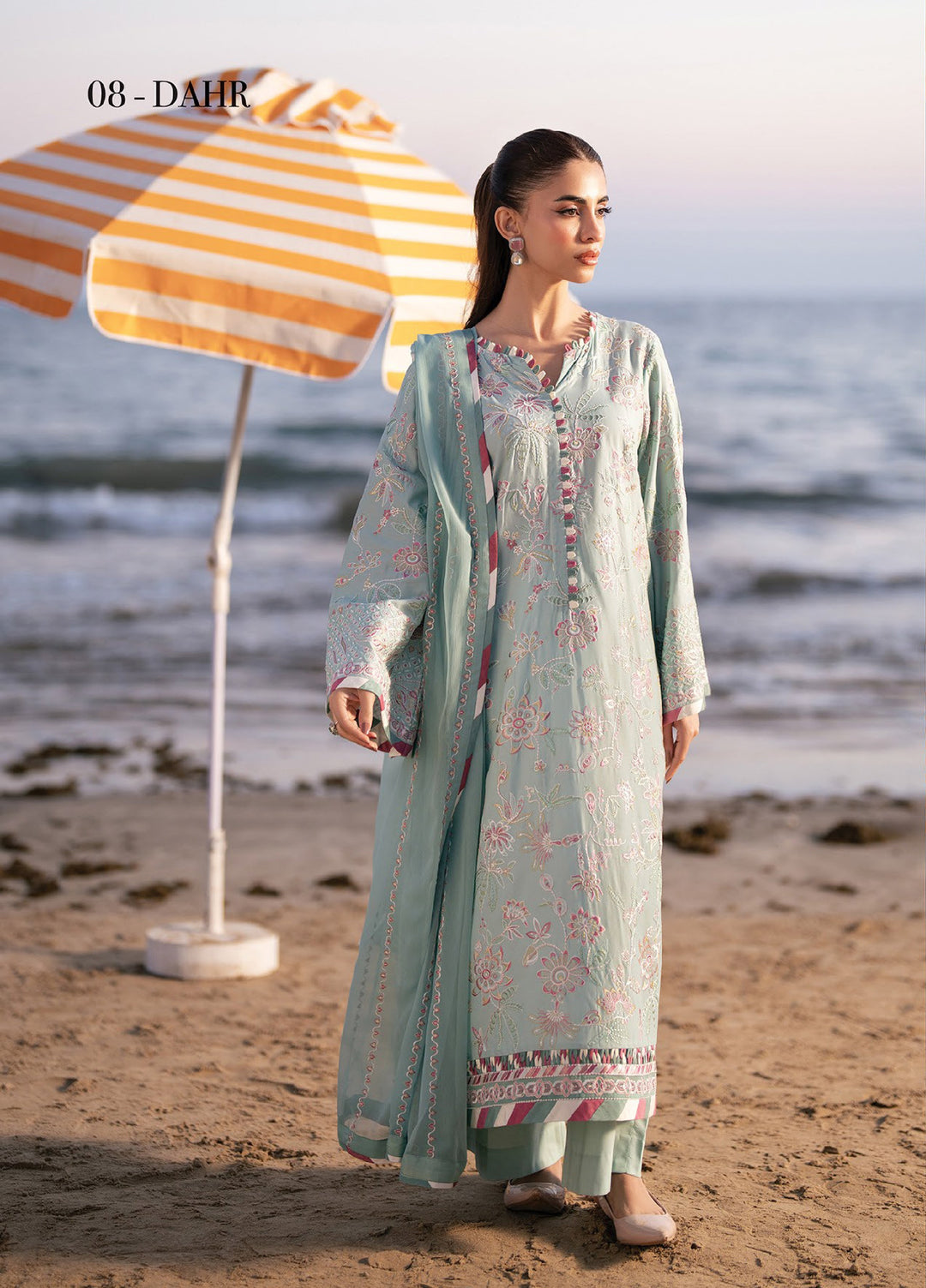 Layana by Xenia Formals Unstitched Embroidered Lawn 3 Piece Suit XE26ULL D-8 Dahr - Summer Collection