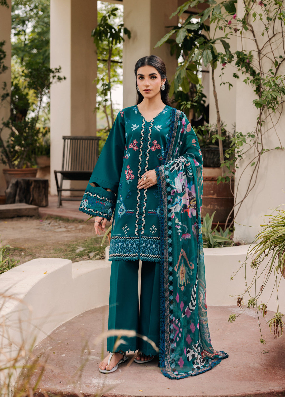 Zync by Florent Unstitched Embroidered Lawn 3 Piece Suit FL26ULZ FZ-3B - Lawn Collection