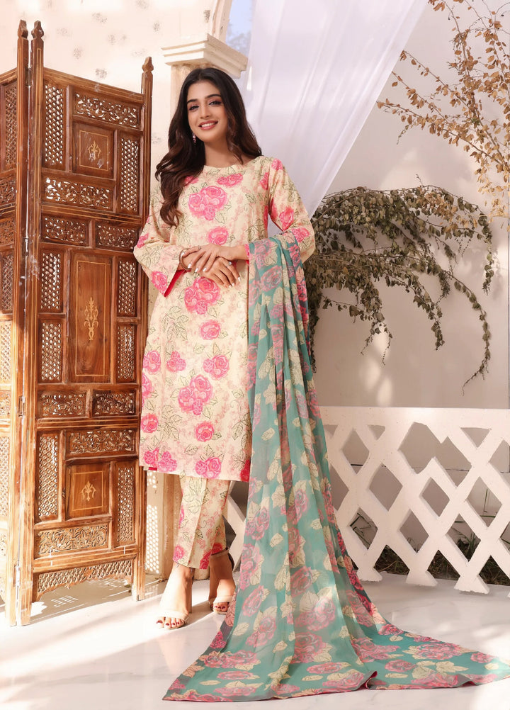 Feathers Pret Printed Lawn 3 Piece Suit Ela