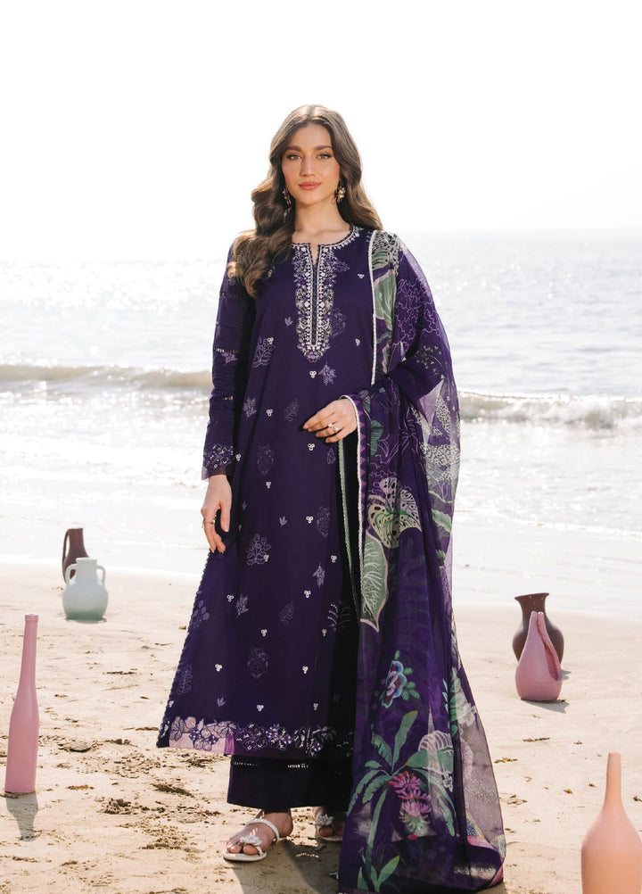 Afsanah by Seran Unstitched Embroidered Lawn 3 Piece Suit SN26UAL D-8 Elin - Summer Collection