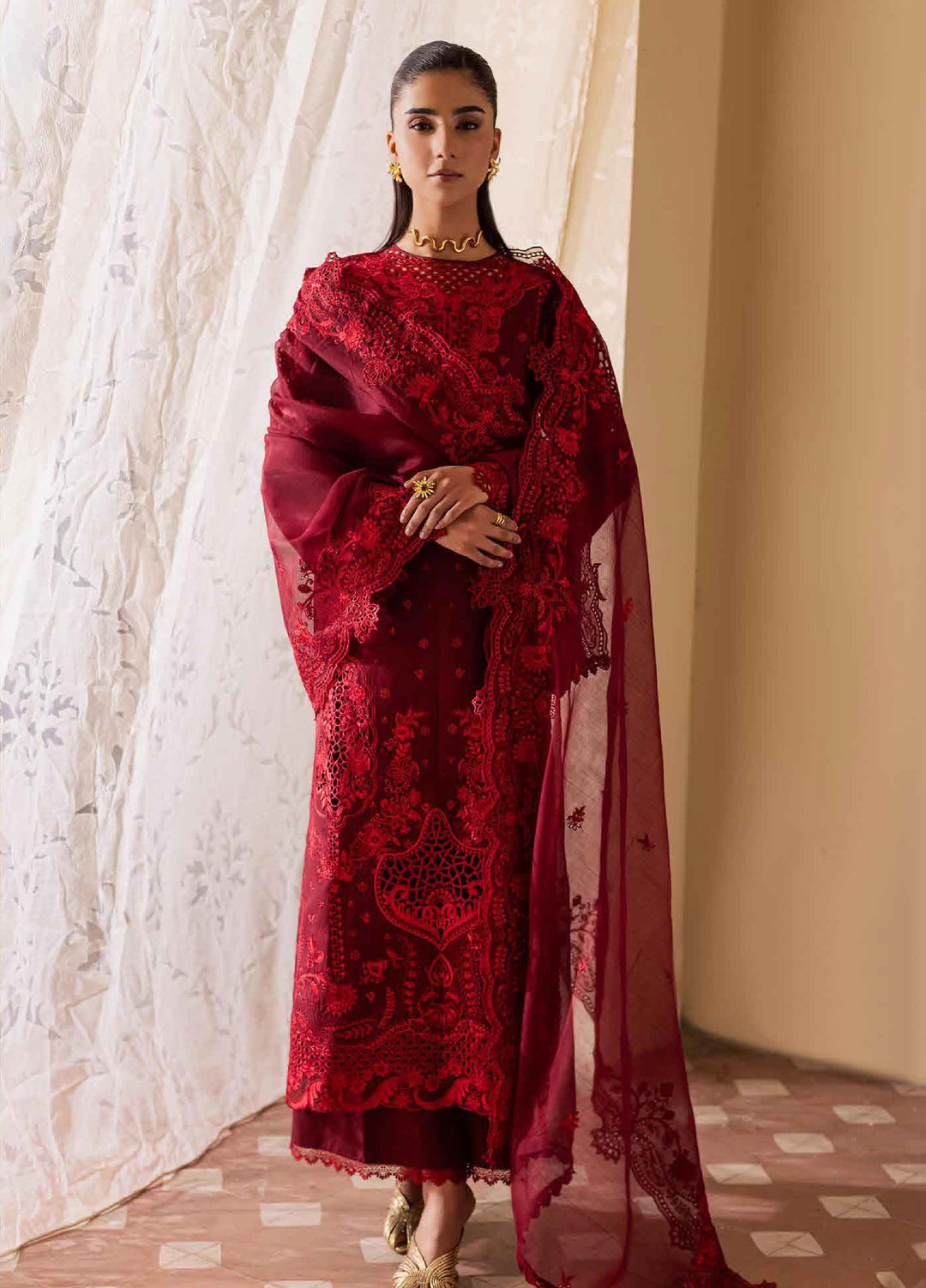 Selene by RajBari Unstitched Embroidered Lawn 3 Piece Suit RB26USL Nyra - Festive Collection