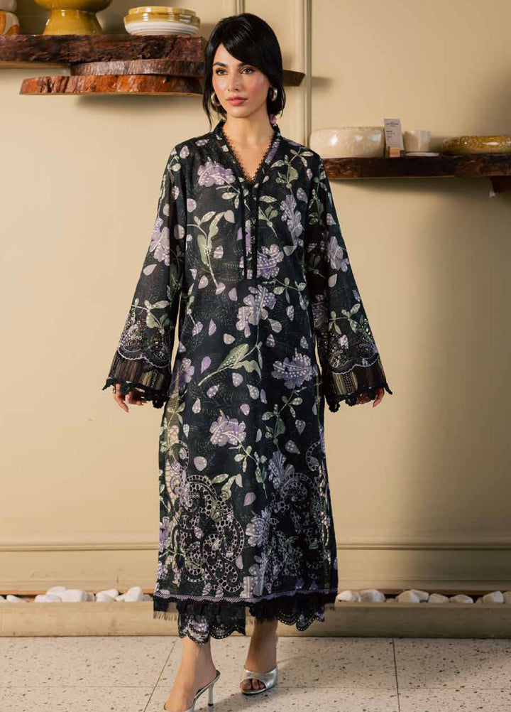 Ballerina by Nureh Unstitched Printed Chikankari Lawn 2 Piece Suit NU26UBL NU2-201 - Summer Collection