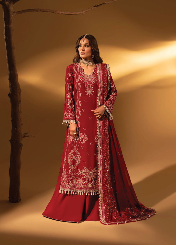 Aylin Unstitched Raw Silk Embroidered Suits 3 Piece AYL25US VELVORY - Festive Collection
