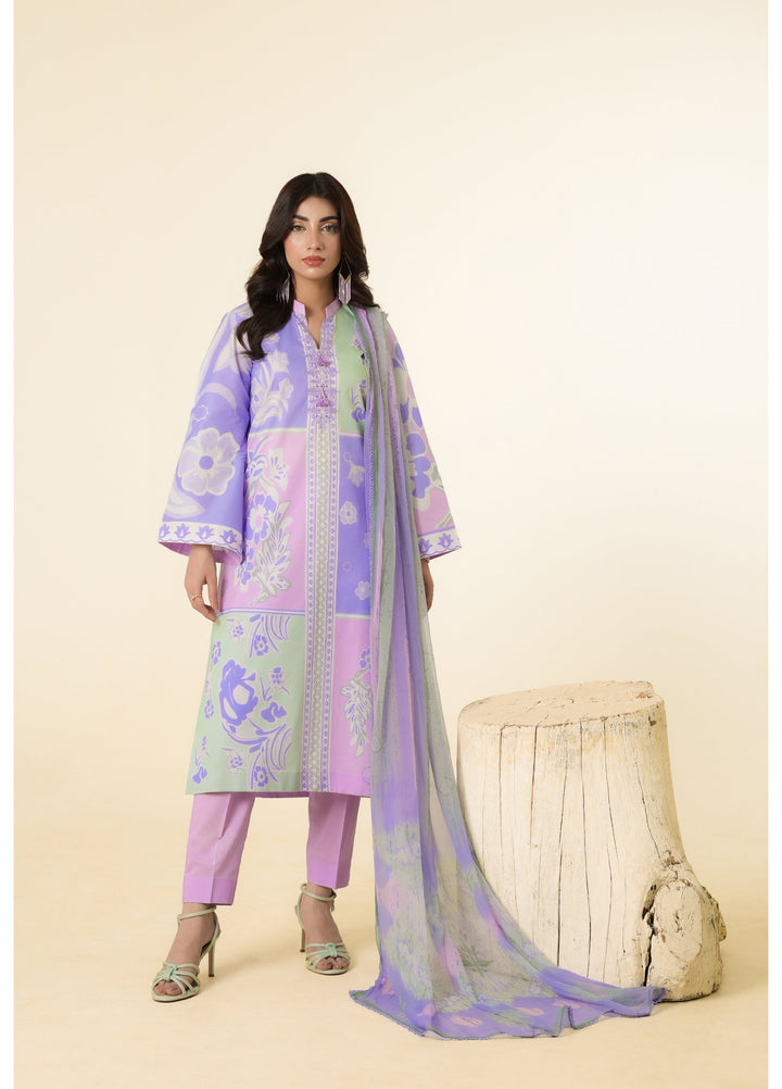 Zar e Jahan by Huma Gul Unstitched Printed Lawn 3 Piece Suit MEHARHG-902 - Casual Collection