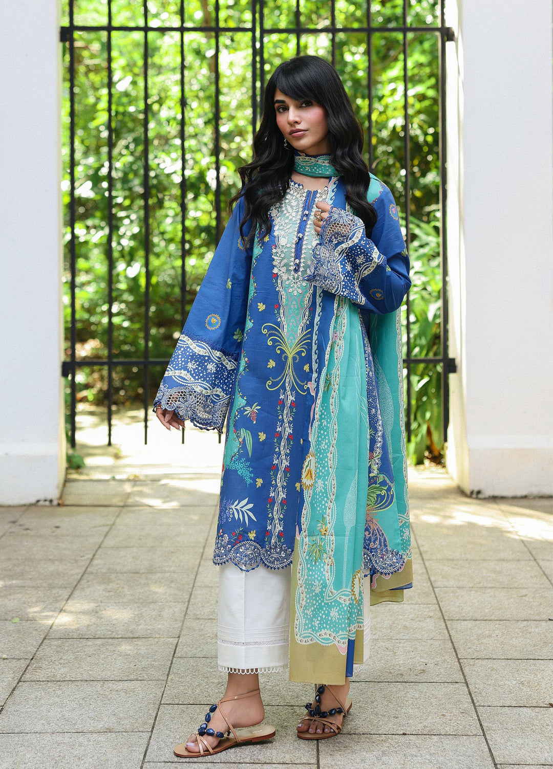 Q Prints by Qalamkar Unstitched Lawn Printed 3 Piece Suit QLK26QP Viona - Summer Collection