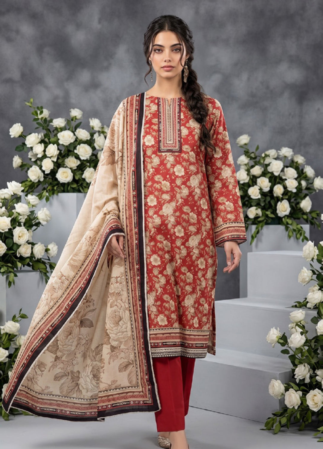 Salina Dobby by Regalia Textiles Unstitched Printed Lawn 3 Piece Suit RG26UPS D-03 - Casual Collection