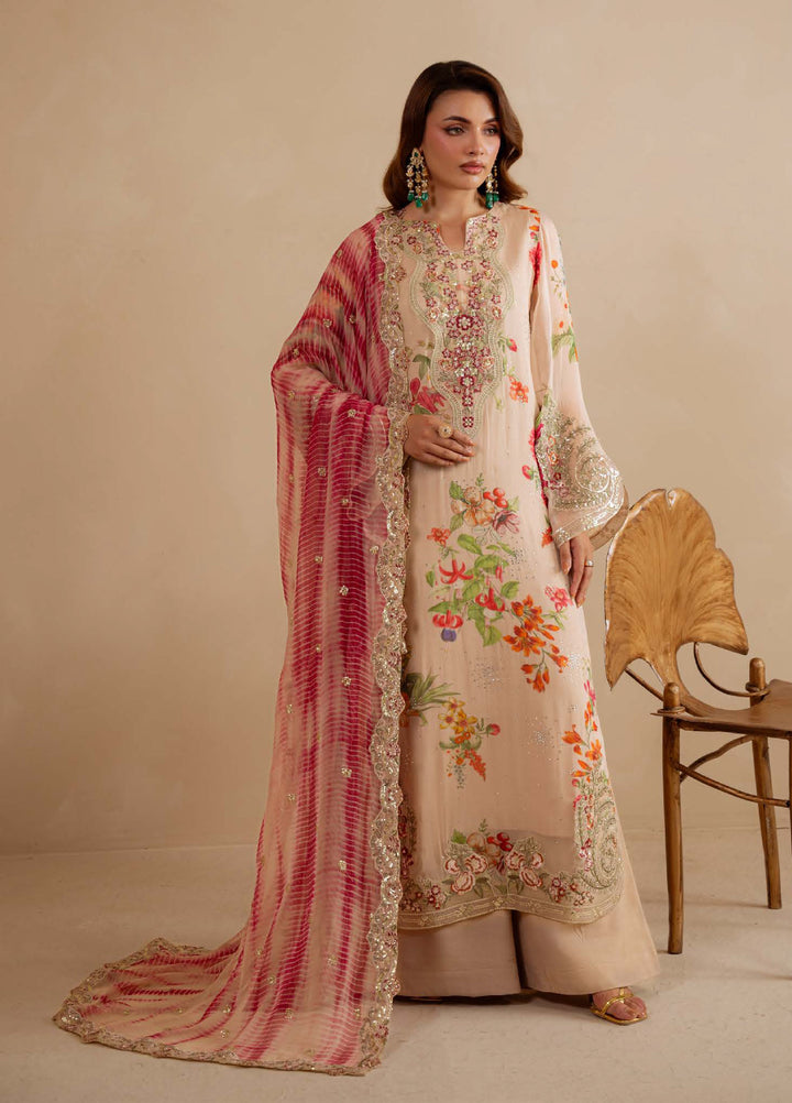 Amaya by Nureh Unstitched Luxury Chiffon Embroidered 3 Piece Suit NU26UA AM-34 - Festive Collection