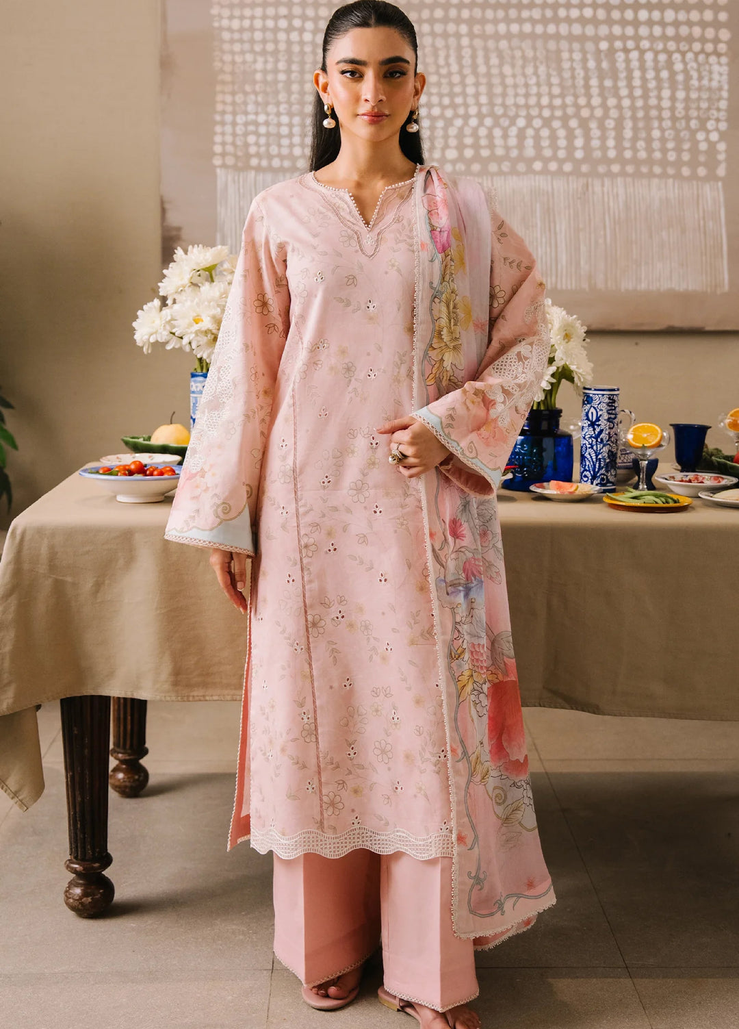 Afsanah by Seran Unstitched Embroidered Lawn 3 Piece Suit SN26UAVII D2-AMYRA - Summer Collection