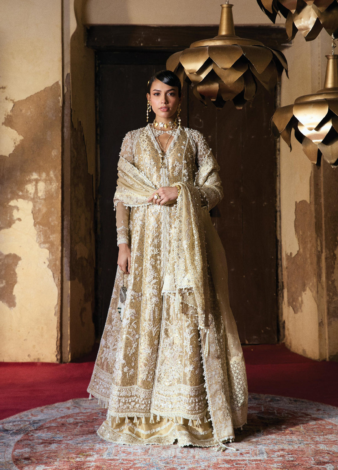 Freeshia by Suffuse Unstitched Tissue Silk Embroidered Suits 3 Piece SSY26UF GULRAIZ - Wedding Collection